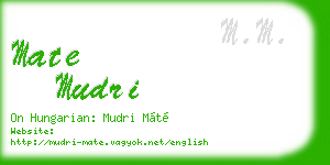 mate mudri business card