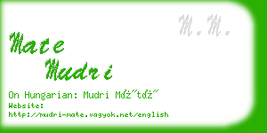 mate mudri business card
